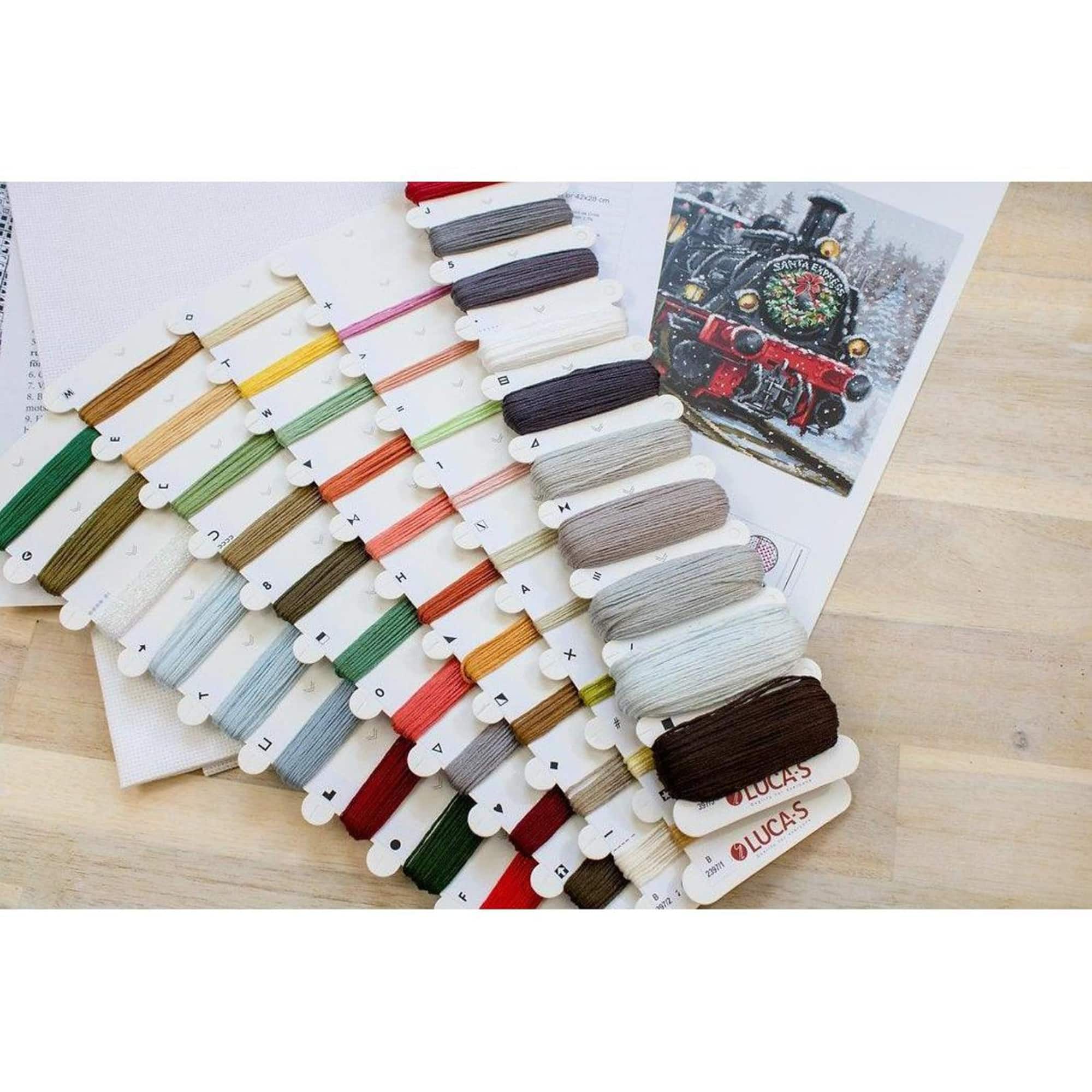 Luca-S Santa's Express Counted Cross Stitch Kit